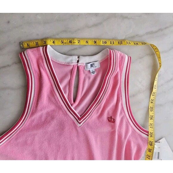 NWT Juicy Couture Light PINK Terry Capri Length Jumpsuit, New - Picture 7 of 16